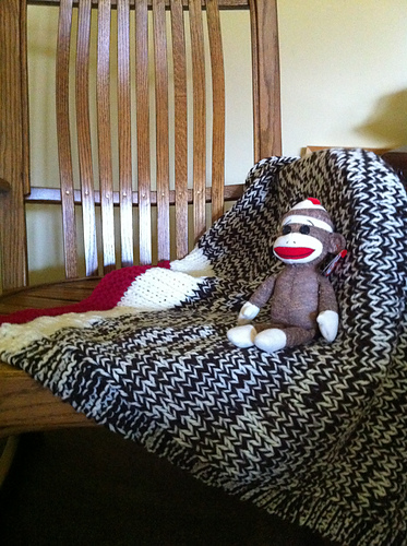 Sock Monkey Baby Blankie