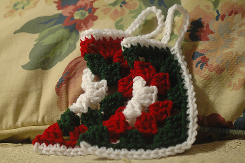 Granny Square Stocking Ornament