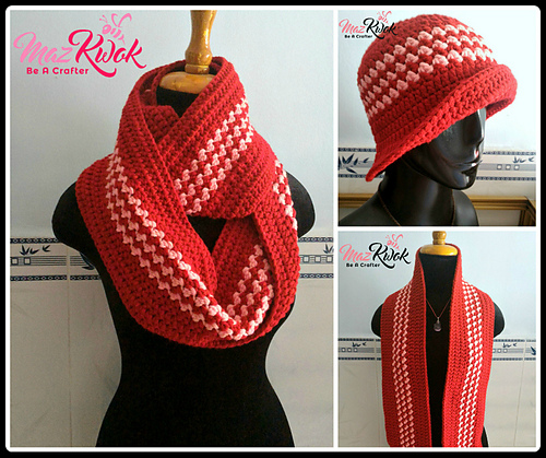 Berry Swirl Hat and Scarf