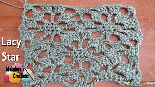 Mesh Star Filet Crochet Stitch aka Lacy Star