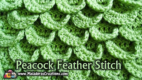 Peacock Feather Crochet Stitch