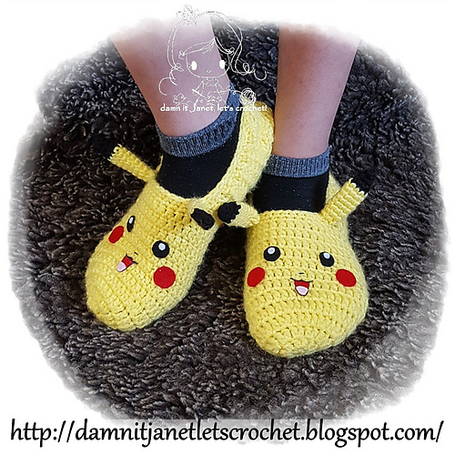 Pikachu Slippers (child/teen size)