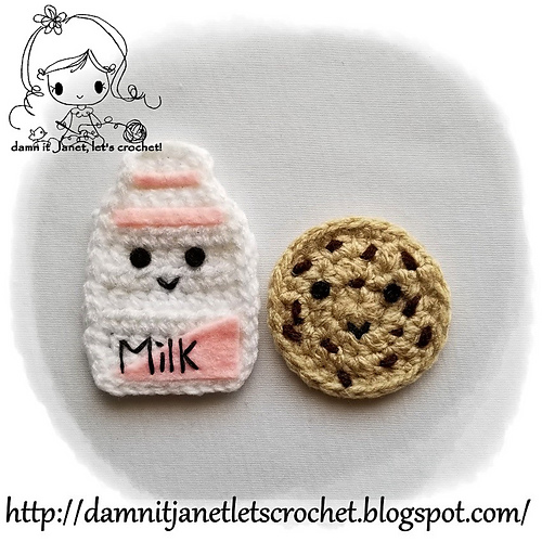 Milk Carton & Cookie Applique