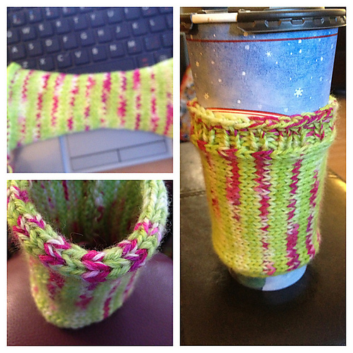 Sock Yarn Coffee Cozy