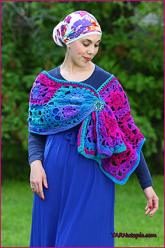 Jewel-Tone Lotus Wrap