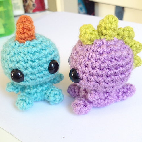 Mini Amigurumi Dinosaurs Keychain