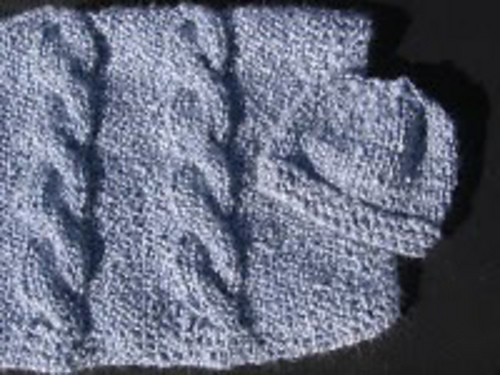 Kyle's baby blanket and hat