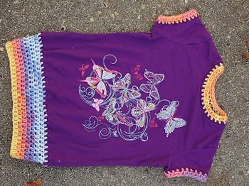 Crochet Upcycled T-Shirt