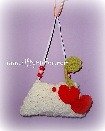 Sweet Cherries Washcloth Purse