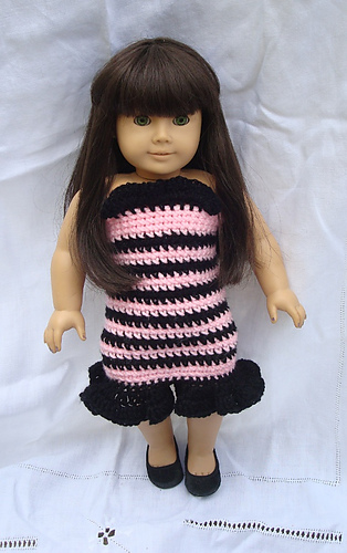 Frilly Sweater Dress for 18 inch doll