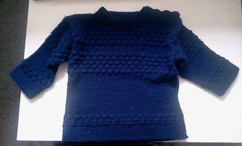 119/3 Børne - Baby sømandsbluse, hue og vanter
