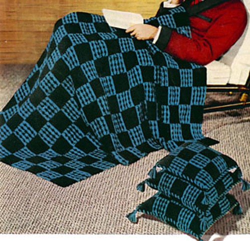 Checkmate Afghan and Pillows