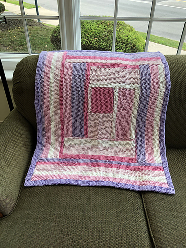 B118 Log Cabin Baby Blanket