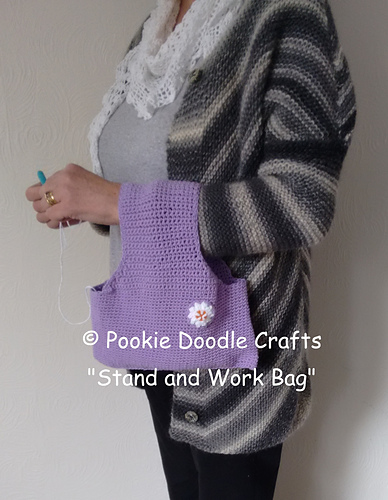Stand and Work Yarn Holder Bag