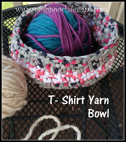 Bowl made of T-Shirt yarn or "Tarn"