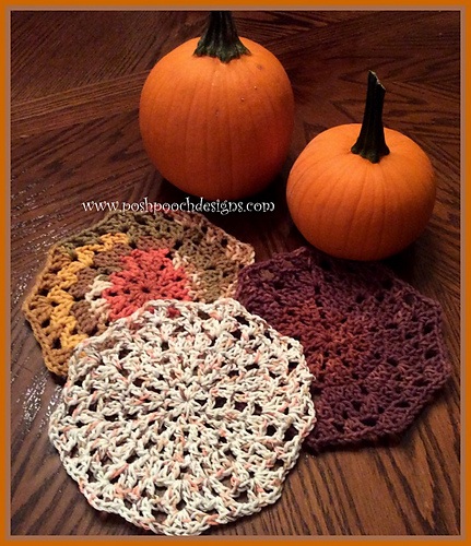 Fall Mandala Doily And Hot Pad