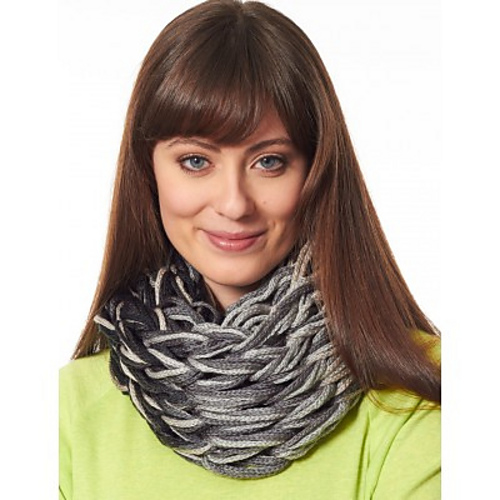Arm Knit Cowl:  Bernat Bargello