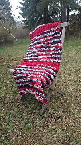 Crocheted Afghan in V-Stitch