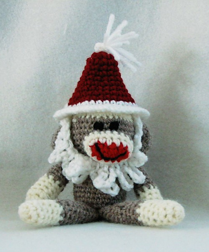 Santa Crochet Sock Monkey