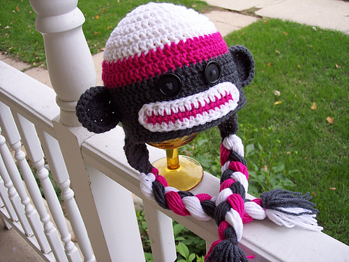 Toddler Sock Monkey Hat