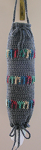 Front Post Stripe Grocery Bag Holder