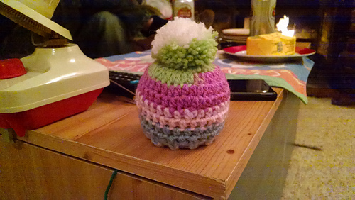 Chocolate Orange Pompom Hat
