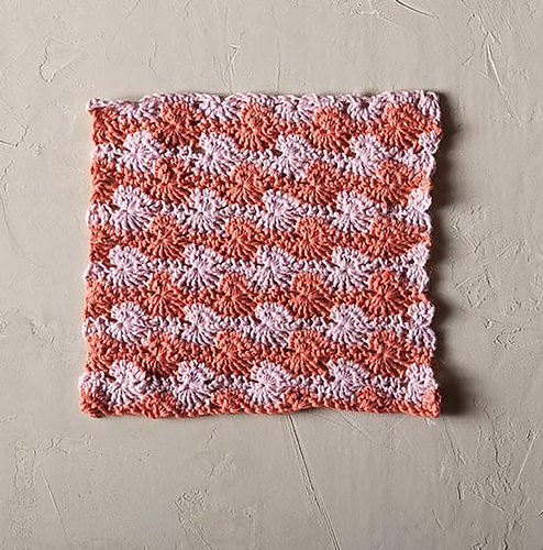 Peach Margot Crochet Dishcloth