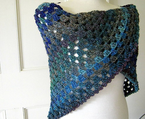 Noro Silk Garden Half Granny Square Shawl