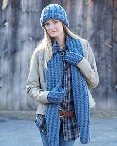 Cozy Knit Set (Scarf, Hat, Mitts)