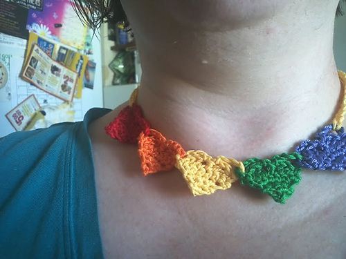 Rainbow Hearts Necklace
