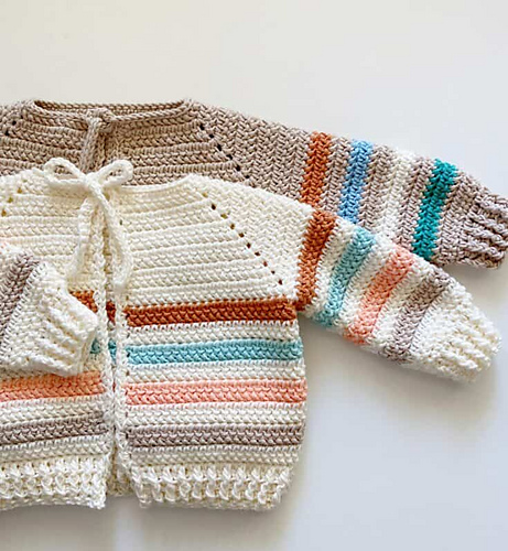 Cotton Stripes Baby Sweater