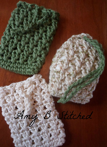 Cross Stitch Soap Saver Pouch
