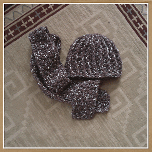 ahimsa chunky ribbed hat & skinny scarf set