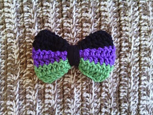 Large Striped Hair Bow