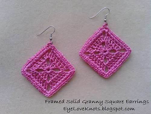 Solid Granny Square Earrings