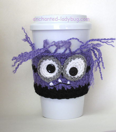 Evil Purple Minion Cup Cozy