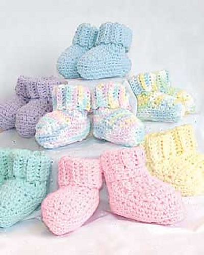 Bibs & Booties (Booties): Crochet