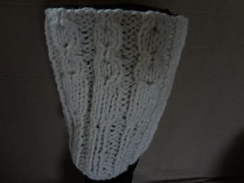 Cream Chunky Twist Cable Boot Cuffs
