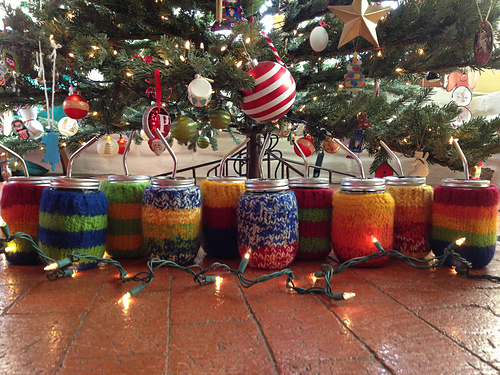 Felted Mason Jar Cozy