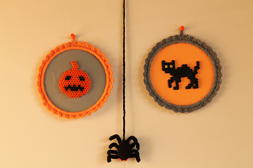 frames and spider for Halloween