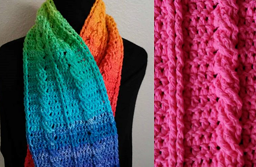 Cable Scarf or Chunky Blanket