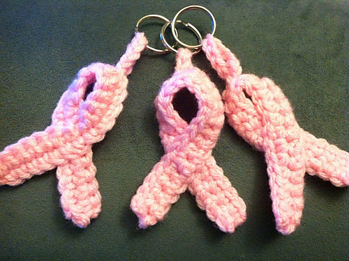 Breast Cancer Awareness Ribbon Keychain/Pin