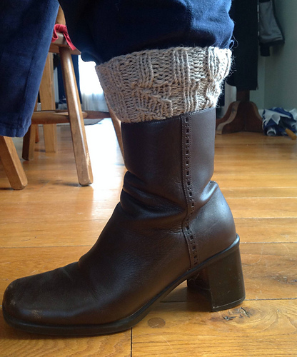 Not Quite Cabled Boot Cuff/ Boot Topper