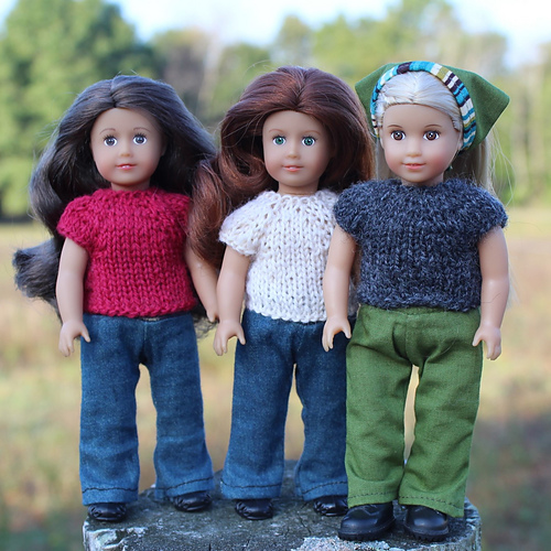 Placket Tee for Mini AG Dolls