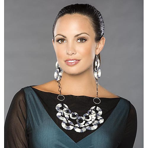 Wrapped Ring Necklace and Earrings