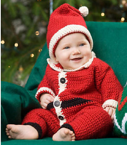 Infant Santa Suit & Hat