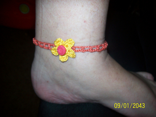 Adjustable Flower Ankle Bracelet