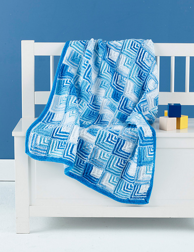 Mitered Knit Baby Blanket
