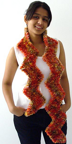 Garter Stitch Zig Zag Scarf