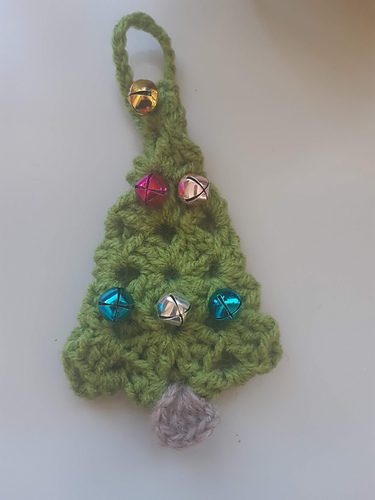 Crochet granny square evergreen tree